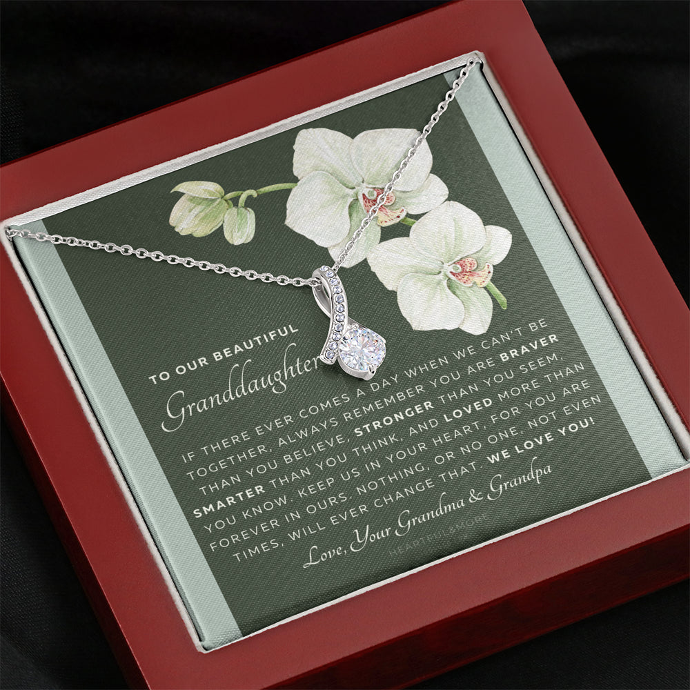 ALLURING BEAUTY Necklace, Gift for Granddaughter from Grandma & Grandpa, To Our Granddaughter, Live Your Dreams, Birthday, Graduation, Christmas