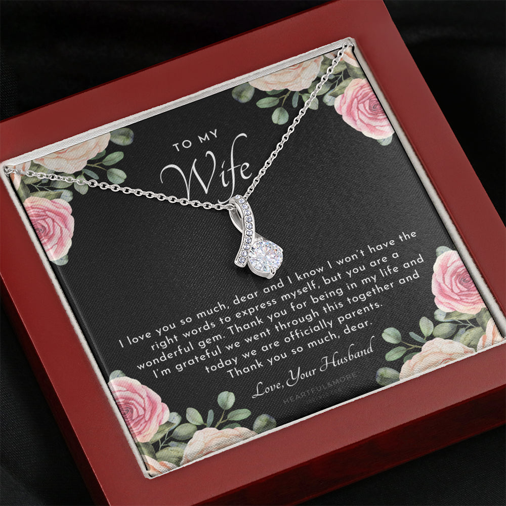 ALLURING BEAUTY Necklace, Postpartum Gift for Wife, Gift for Wife Post Pregnancy, Becoming A Mother Gift, Gift For Wife Birth, Wife After Pregnancy Necklace, Wife Becoming A Mom