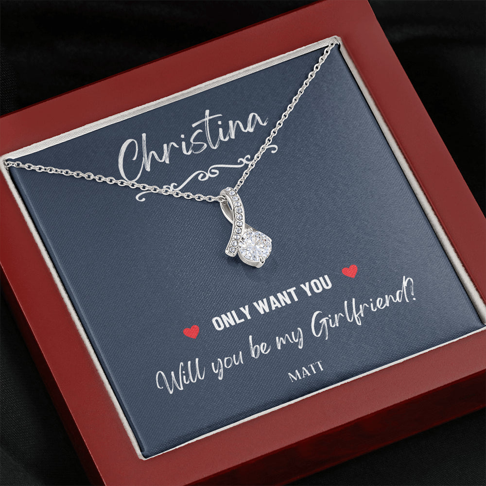 Girlfriend Proposal Ideas, Will You Be My Girlfriend Gift, Asking Out Girlfriend, Will You Be My Girlfriend Proposal Necklace