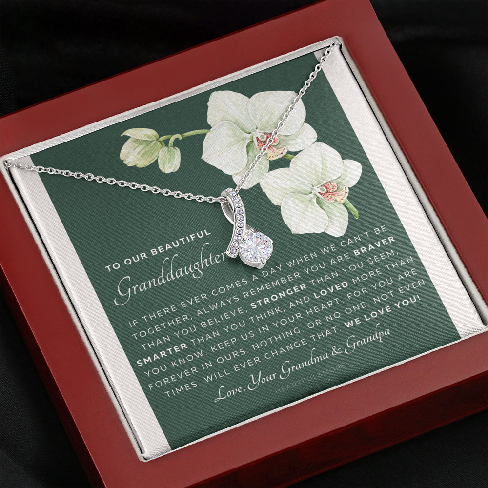 ALLURING BEAUTY Necklace, Gift for Granddaughter from Grandma & Grandpa, To Our Granddaughter, Live Your Dreams, Birthday, Graduation, Christmas