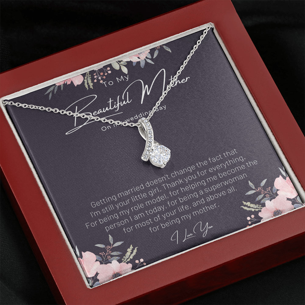 Gift for Mom on Wedding Day, Gift for Mom on Wedding Day, Mother of the Bride Necklace, Bride to Mom Gift, Wedding Gift for Mom