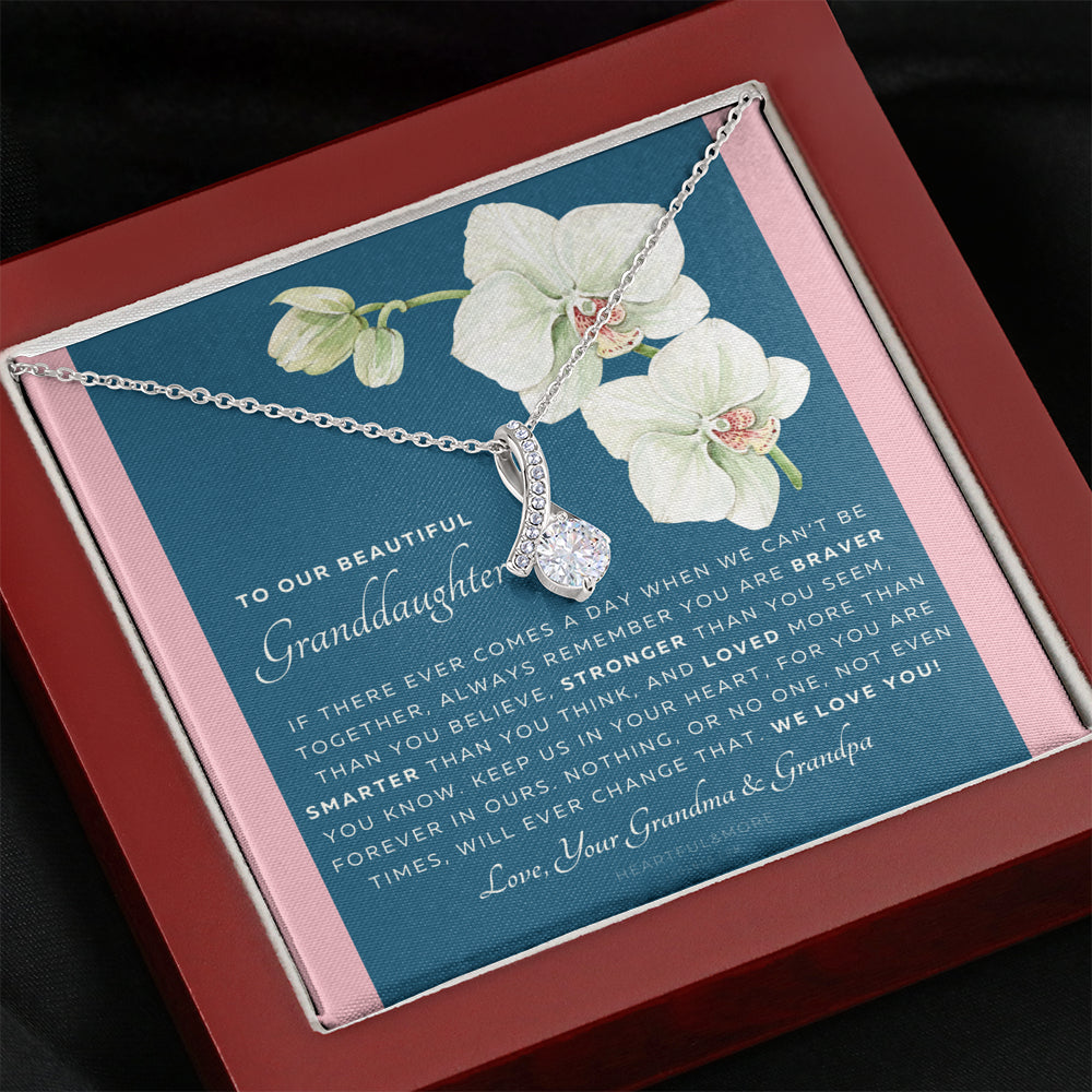 ALLURING BEAUTY Necklace, Gift for Granddaughter from Grandma & Grandpa, To Our Granddaughter, Live Your Dreams, Birthday, Graduation, Christmas