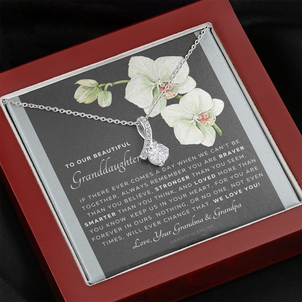 ALLURING BEAUTY Necklace, Gift for Granddaughter from Grandma & Grandpa, To Our Granddaughter, Live Your Dreams, Birthday, Graduation, Christmas