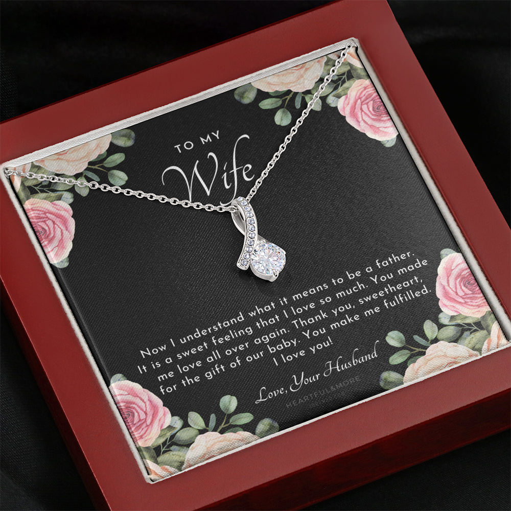 ALLURING BEAUTY Necklace, Postpartum Gift for Wife, Gift for Wife Post Pregnancy, Becoming A Mother Gift, Gift For Wife Birth, Wife After Pregnancy Necklace, Wife Becoming A Mom