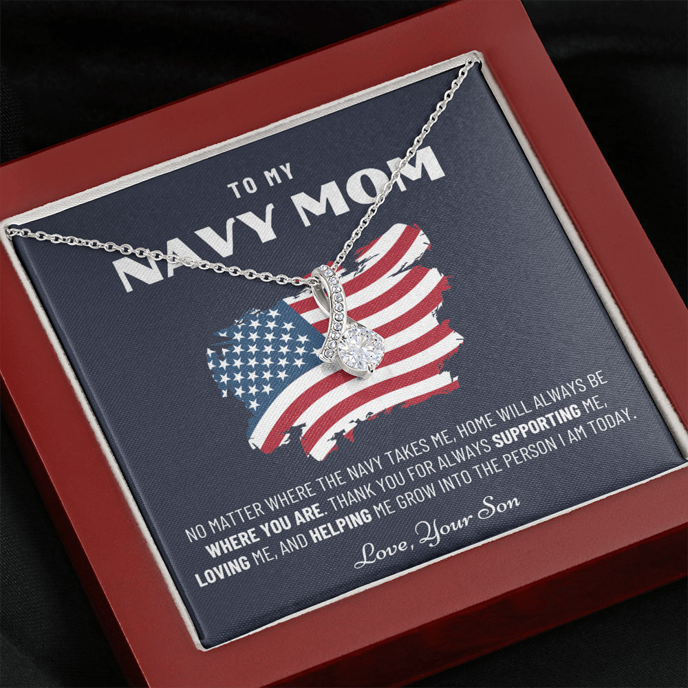 Military Mom Gift, Navy Mom Mothers Day, Navy Mom Gift, Deployment Gift, Navy Mom Necklace from Son, Military, Deploy Gift, Best Navy Mom