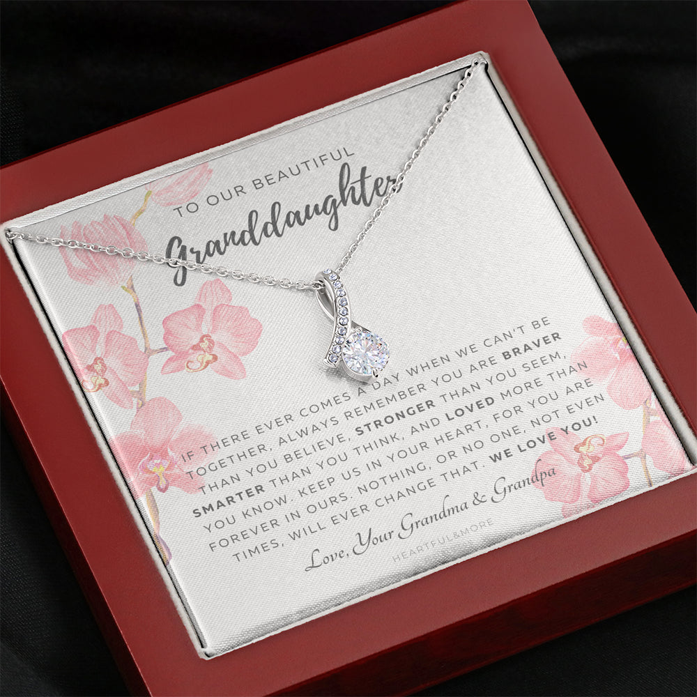 ALLURING BEAUTY Necklace, Gift for Granddaughter from Grandma & Grandpa, To Our Granddaughter, Live Your Dreams, Birthday, Graduation, Christmas