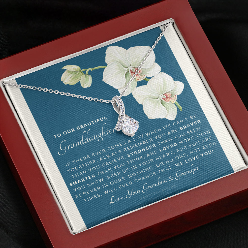 ALLURING BEAUTY Necklace, Gift for Granddaughter from Grandma & Grandpa, To Our Granddaughter, Live Your Dreams, Birthday, Graduation, Christmas