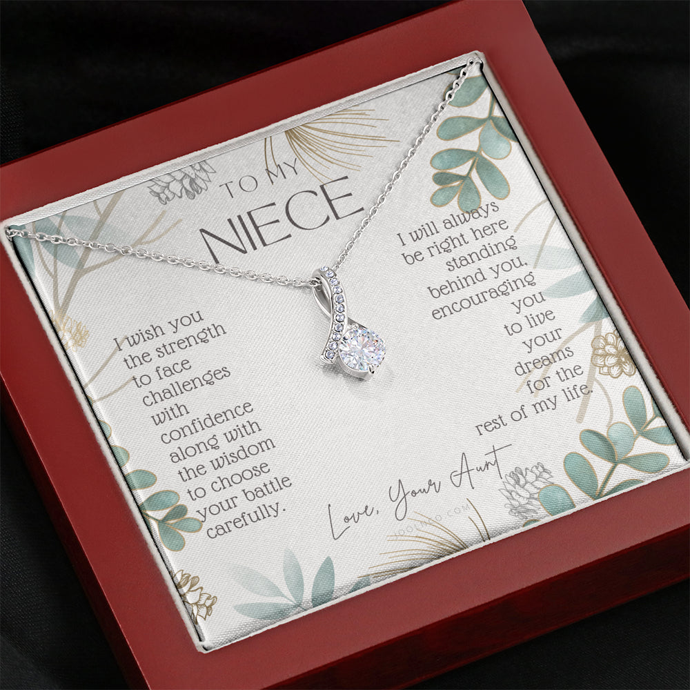 ALLURING BEAUTY Necklace, To My Niece, Live Your Dreams, Gift for Niece from Aunt, Niece Birthday, Graduation, Christmas Present
