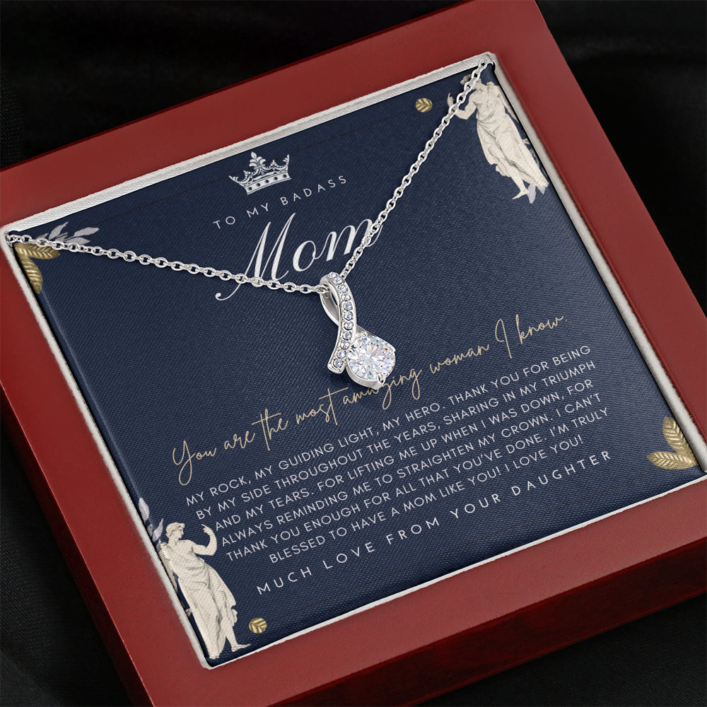 ALLURING BEAUTY necklace | Badass Mom Gift | To My Badass Mom Necklace | Mother’s Day Gift | Daughter to Mom Gift | Gift from Daughter to Mom on Wedding Day | Mom gift