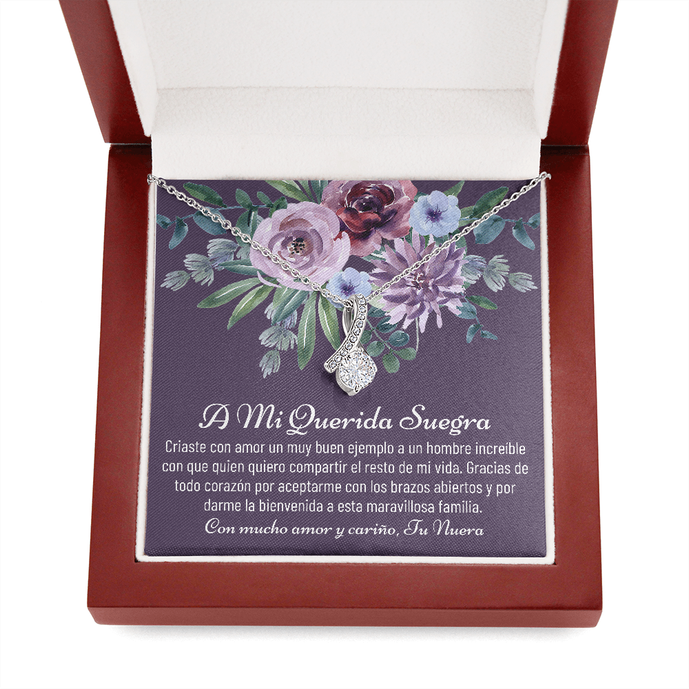 Suegra Necklace Gift, Spanish Mother In Law Gift from Daughter In Law, Regalo Para Mi Suegra,Nuera A Suegra Cumpleaños De La Suegra,Jewelry