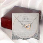 Interlocking Necklace, To My Niece, Live Your Dreams Necklace, Gift for Niece from Aunt, Niece Birthday, Graduation