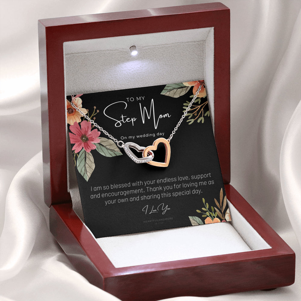 Stepmom Wedding Gift, Bride to Stepmom Necklace, To My Stepmom on My Wedding Day, Wedding Day Gift to Stepmom From Stepdaughter