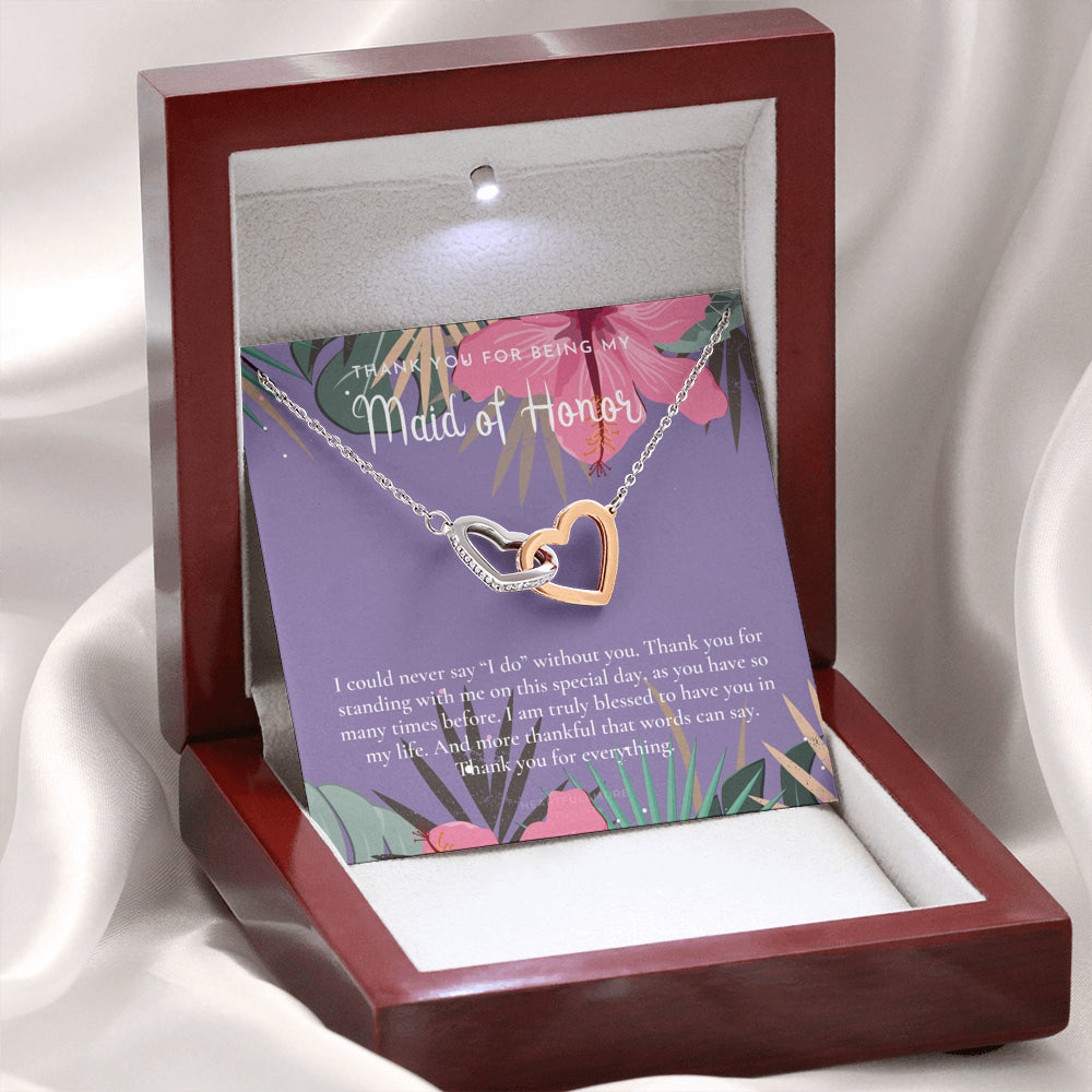 Maid of Honor Thank You Gift From Bride, Bridesmaid Gift, Maid of Honor Gift Necklace, Matron of Honor Gift, Thank You Gift From Bride