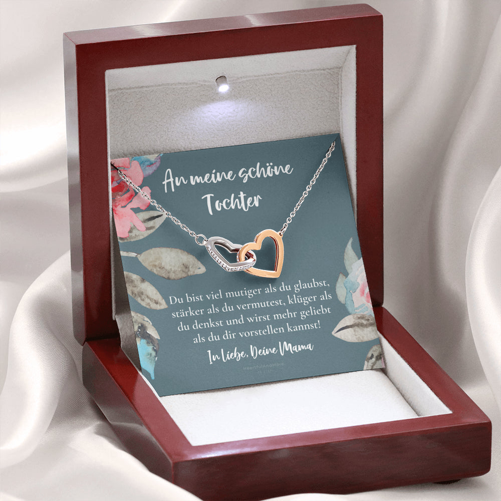 Halskette für Tochter, Geburtstagsgeschenk für Tochter, Goldene Herzen Kette für Tochter, Silberkette, Konfirmation Geschenk, für Tochter