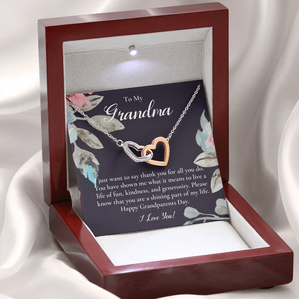 Gift For Grandma Necklace, Grandmother Birthday Gift From Granddaughter/Grandson, To My Grandma Necklace Gift, Grandmother Gift, Grandparents Day Gift