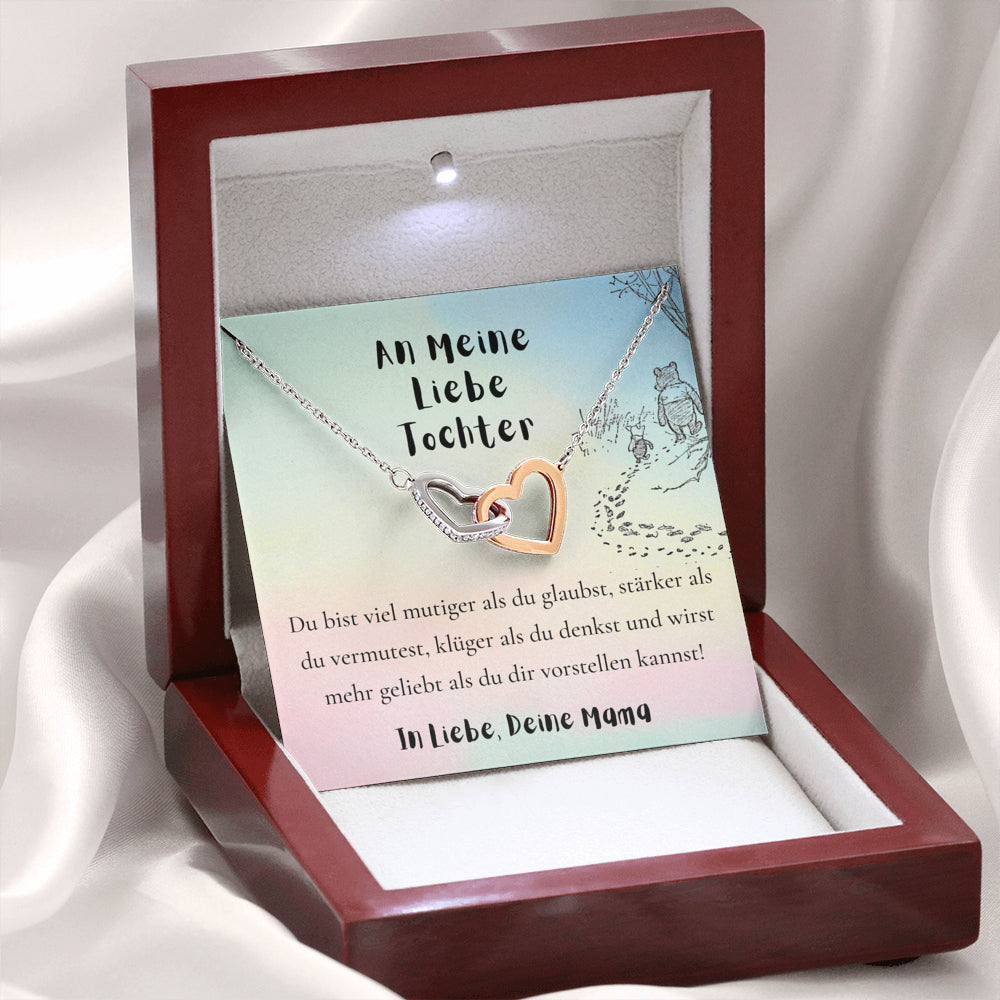 Halskette für Tochter, Geburtstagsgeschenk für Tochter, Goldene Herzen Kette für Tochter, Silberkette, Konfirmation Geschenk, für Tochter