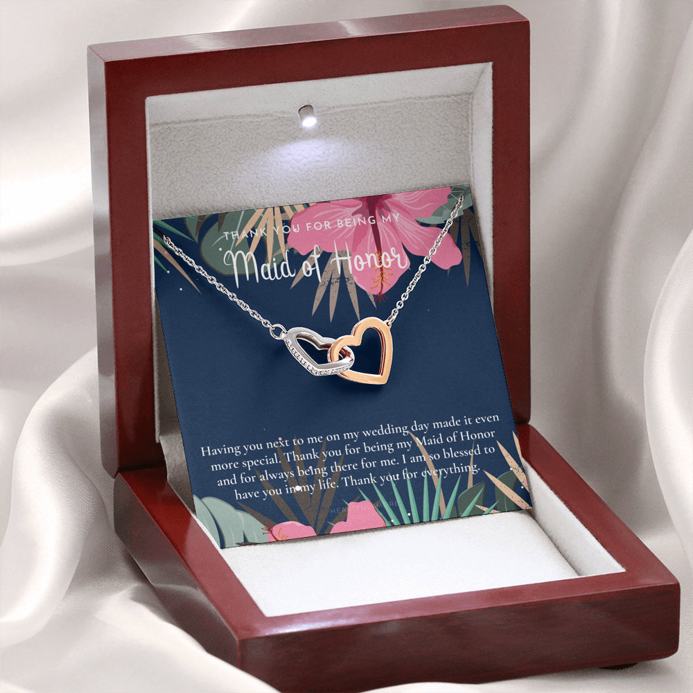 Maid of Honor Thank You Gift From Bride, Bridesmaid Gift, Maid of Honor Gift Necklace, Matron of Honor Gift, Thank You Gift From Bride