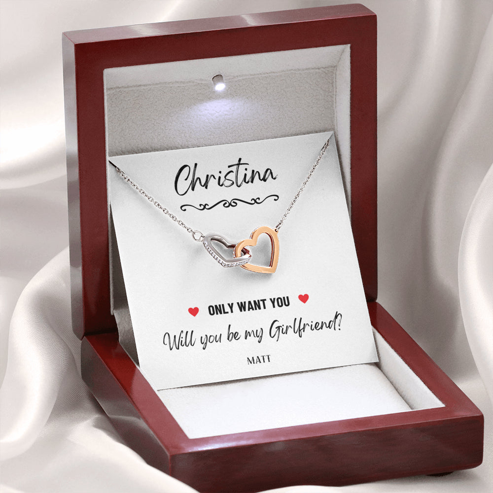 Girlfriend Proposal Ideas, Will You Be My Girlfriend Gift, Asking Out Girlfriend, Will You Be My Girlfriend Proposal Necklace