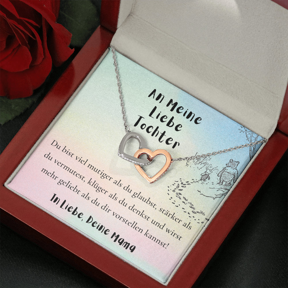 Halskette für Tochter, Geburtstagsgeschenk für Tochter, Goldene Herzen Kette für Tochter, Silberkette, Konfirmation Geschenk, für Tochter