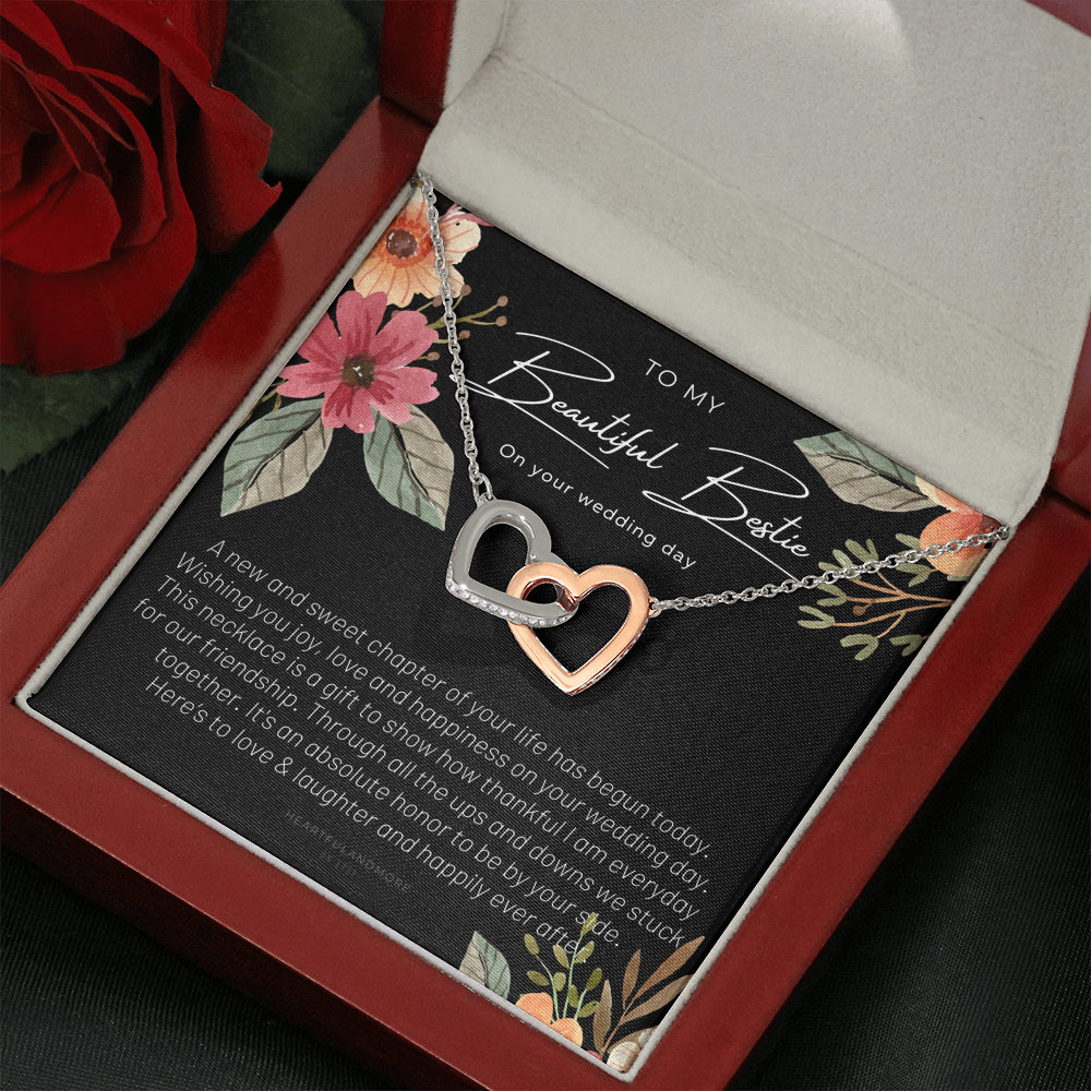 To My Best Friend On Her Wedding Day, Bride Gift From Maid of Honor, Best Friend Gift to Bride, Best Friend to Bride Necklace, Wedding Gift