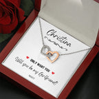 Girlfriend Proposal Ideas, Will You Be My Girlfriend Gift, Asking Out Girlfriend, Will You Be My Girlfriend Proposal Necklace