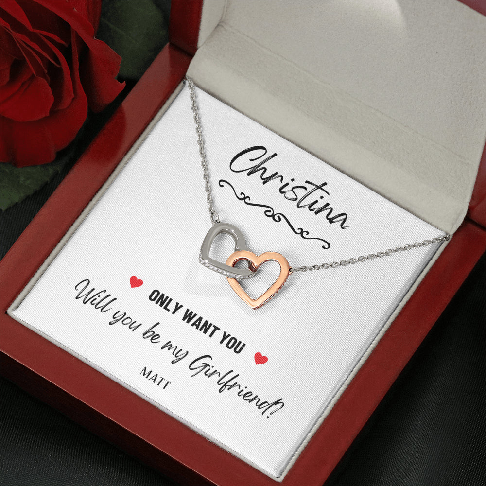 Girlfriend Proposal Ideas, Will You Be My Girlfriend Gift, Asking Out Girlfriend, Will You Be My Girlfriend Proposal Necklace