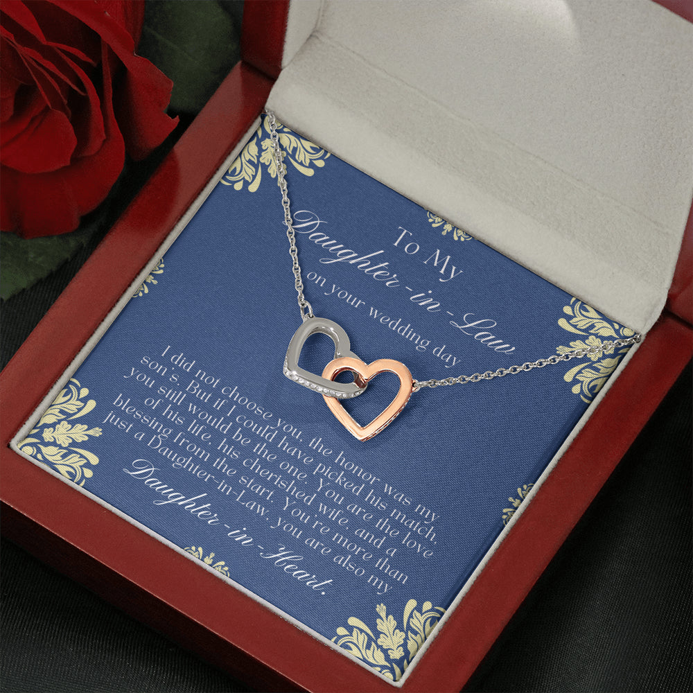 Daughter-In-Law Gift Necklace, Wedding Gift, Jewelry From Mother-In Law, Gift for Bride, Daughter-In-Heart, Welcoming Daughter In Law