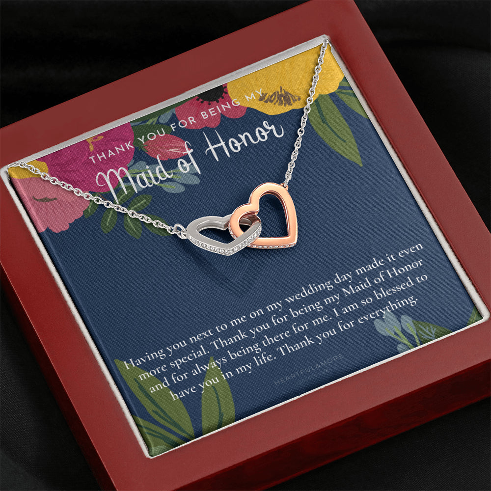 Maid of Honor Thank You Gift From Bride, Bridesmaid Gift, Maid of Honor Gift Necklace, Matron of Honor Gift, Thank You Gift From Bride