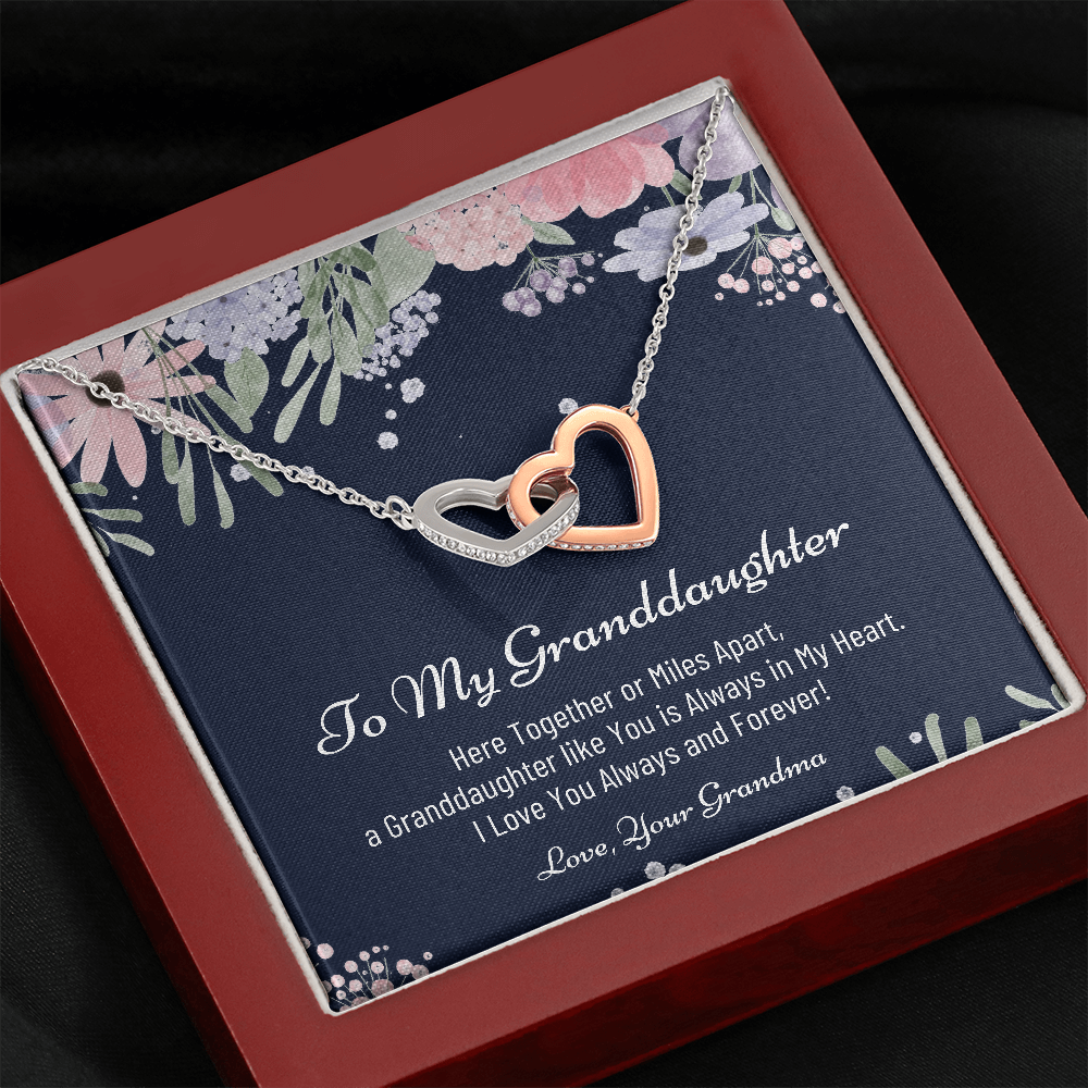 To My Granddaughter, Granddaughter Necklace For Christmas, Christmas Gift for Granddaughter