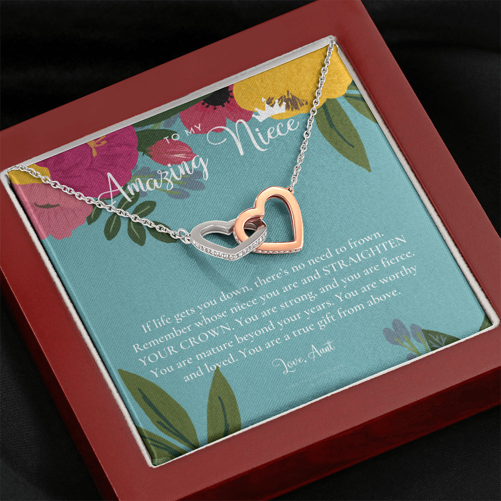 To My Amazing Niece, Straighten Your Crown Necklace, Aunt Niece Necklace, Niece Birthday Gift, Niece Graduation Gift