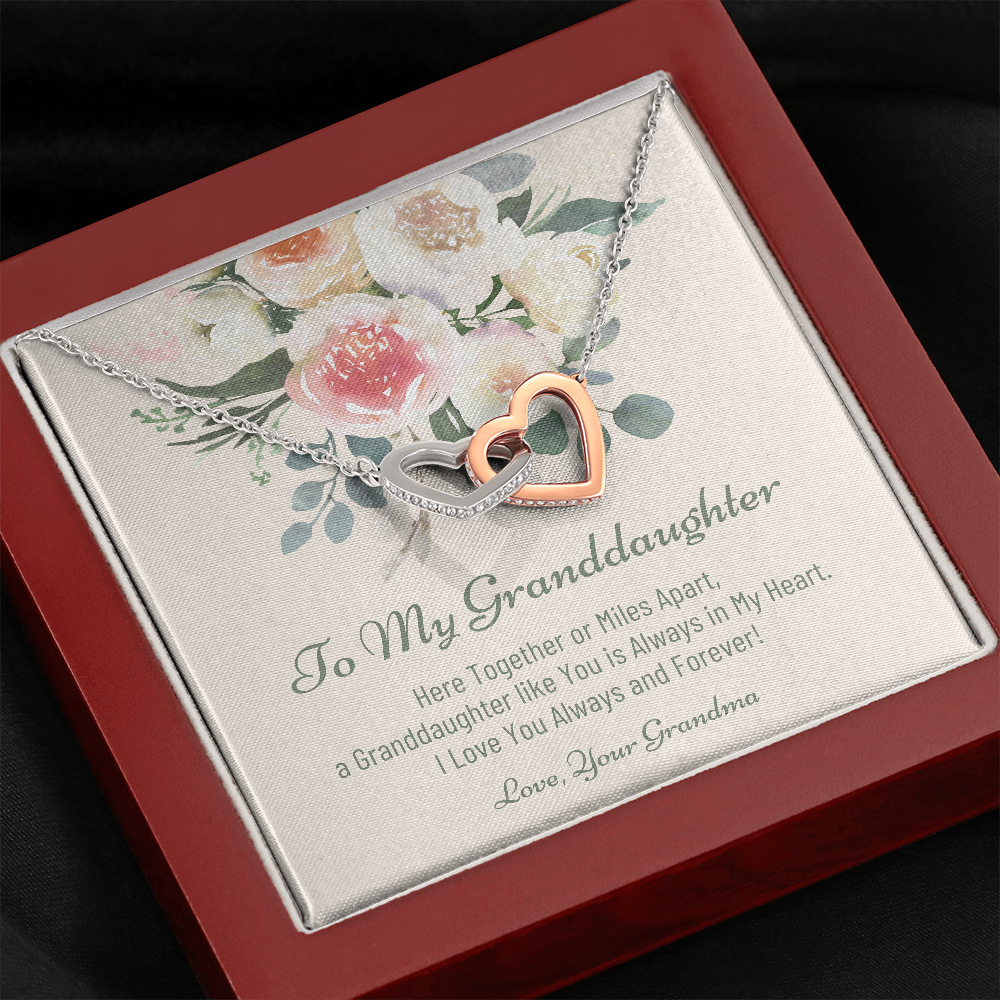 To My Granddaughter, Granddaughter Necklace For Christmas, Christmas Gift for Granddaughter