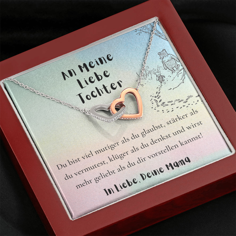 Halskette für Tochter, Geburtstagsgeschenk für Tochter, Goldene Herzen Kette für Tochter, Silberkette, Konfirmation Geschenk, für Tochter