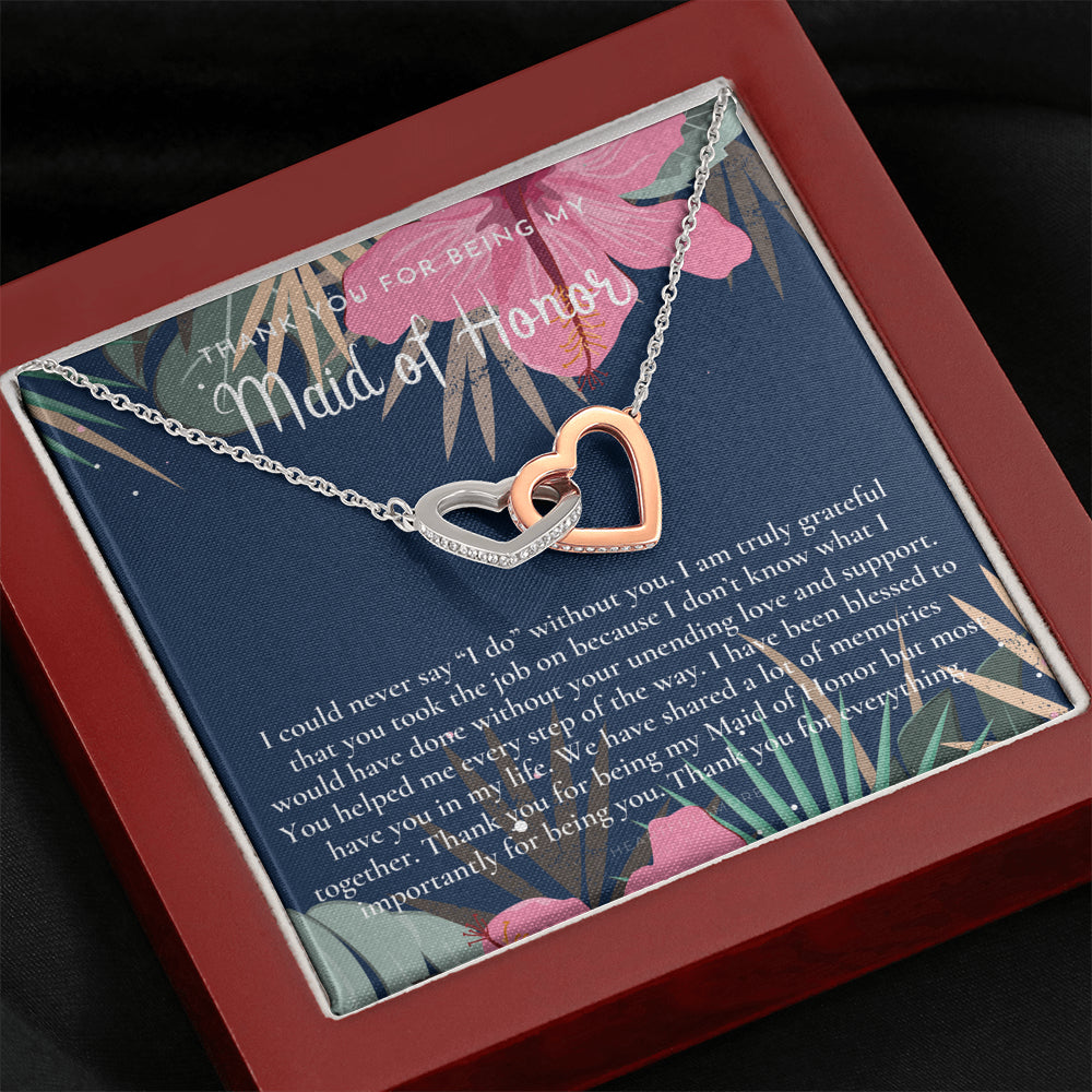 Maid of Honor Thank You Gift From Bride, Bridesmaid Gift, Maid of Honor Gift Necklace, Matron of Honor Gift, Thank You Gift From Bride