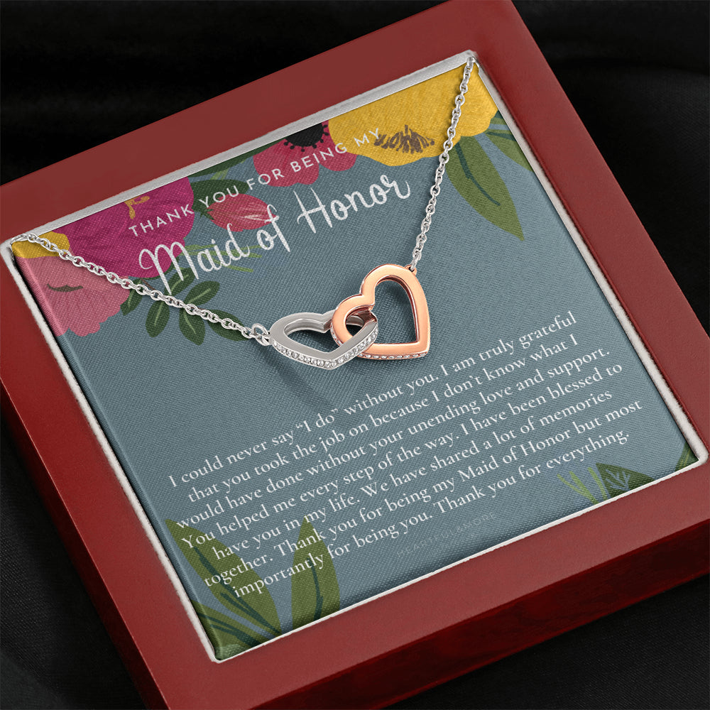 Maid of Honor Thank You Gift From Bride, Bridesmaid Gift, Maid of Honor Gift Necklace, Matron of Honor Gift, Thank You Gift From Bride