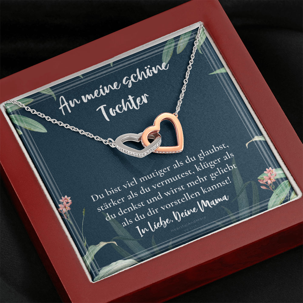 Halskette für Tochter, Geburtstagsgeschenk für Tochter, Goldene Herzen Kette für Tochter, Silberkette, Konfirmation Geschenk, für Tochter