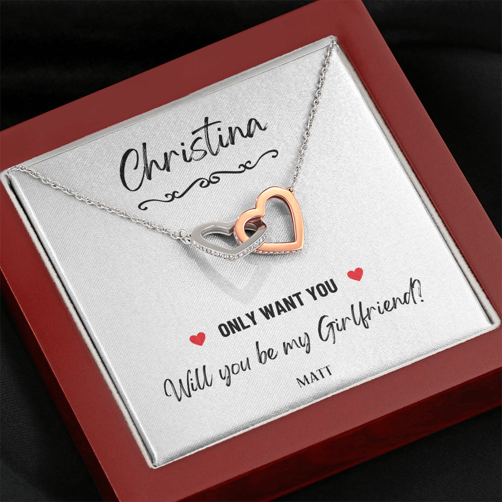 Girlfriend Proposal Ideas, Will You Be My Girlfriend Gift, Asking Out Girlfriend, Will You Be My Girlfriend Proposal Necklace