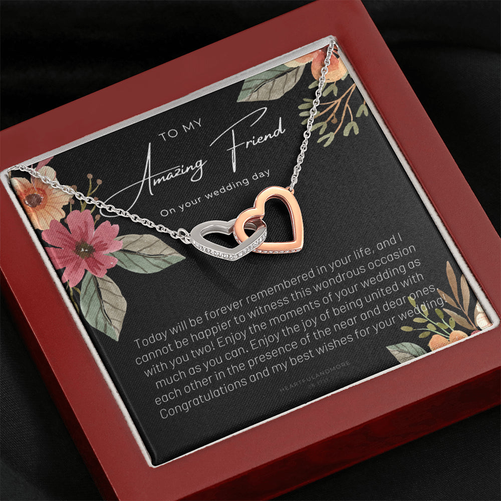 To My Best Friend On Her Wedding Day, Bride Gift From Maid of Honor, Best Friend Gift to Bride, Best Friend to Bride Necklace, Wedding Gift