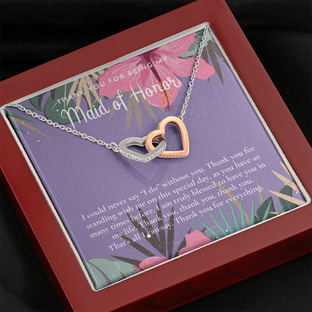 Maid of Honor Thank You Gift From Bride, Bridesmaid Gift, Maid of Honor Gift Necklace, Matron of Honor Gift, Thank You Gift From Bride
