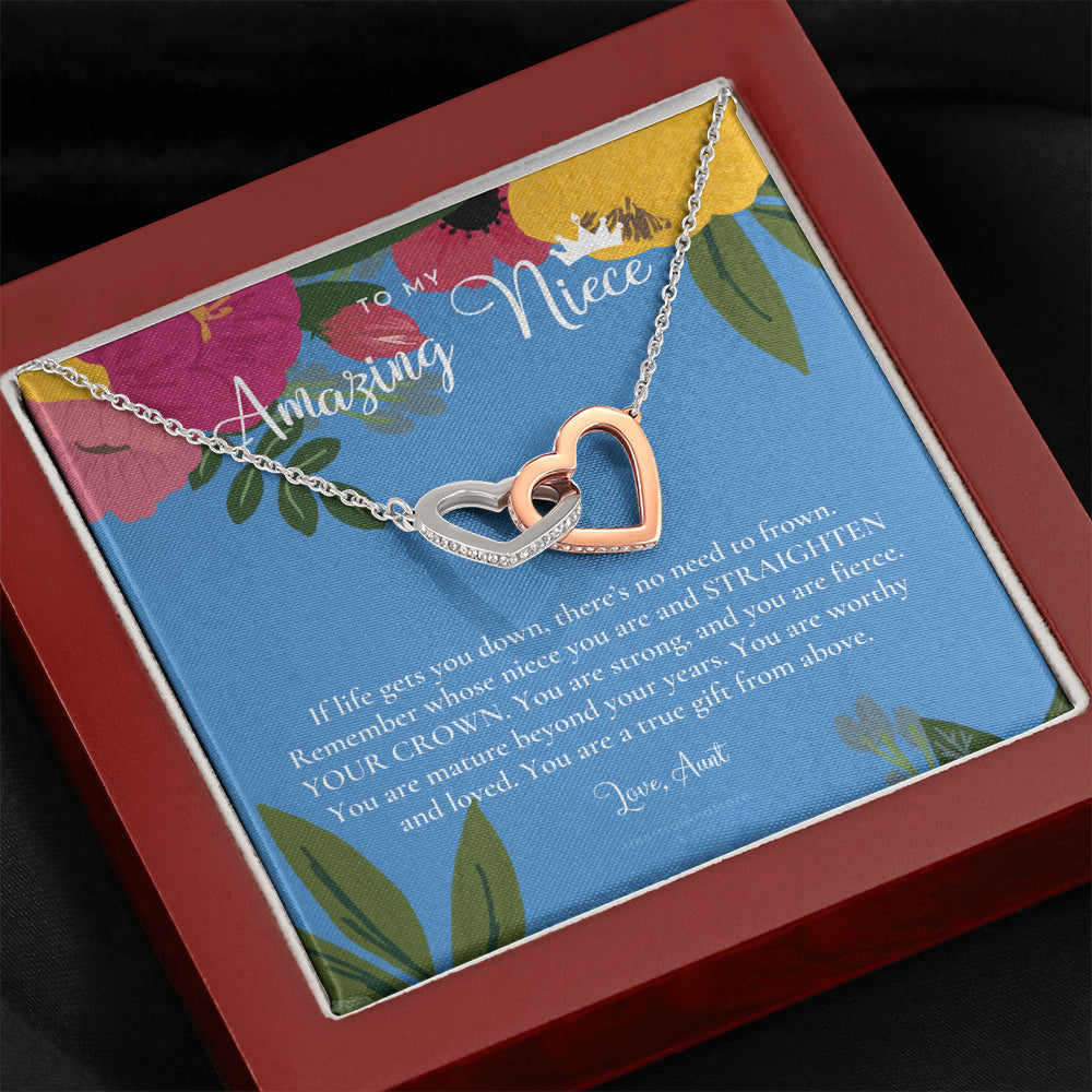 To My Amazing Niece, Straighten Your Crown Necklace, Aunt Niece Necklace, Niece Birthday Gift, Niece Graduation Gift