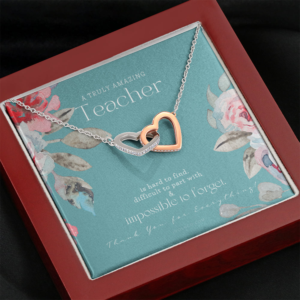 Teacher Gift, Gift for Teacher Necklace, A Truly Amazing Teacher Appreciation Gift