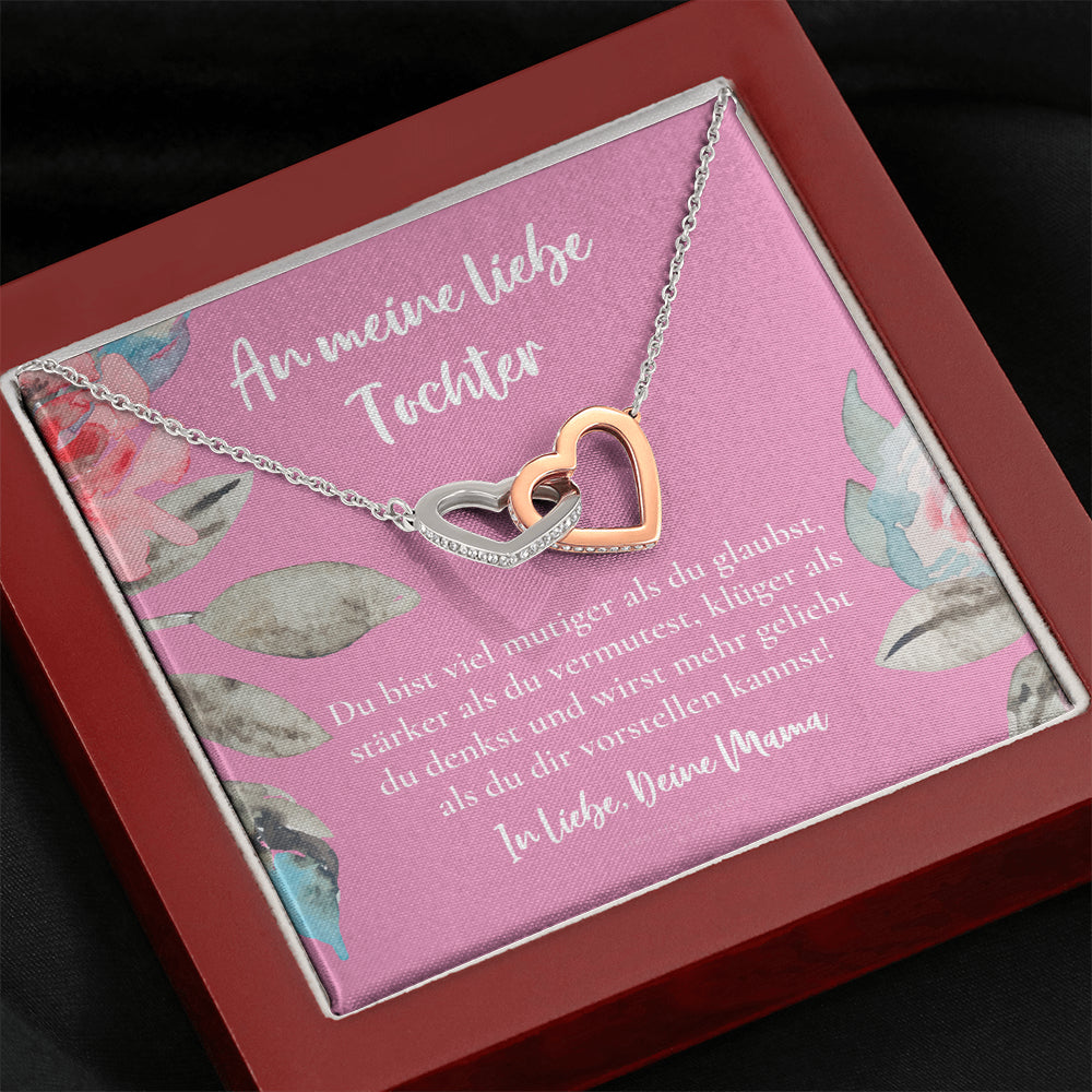 Halskette für Tochter, Geburtstagsgeschenk für Tochter, Goldene Herzen Kette für Tochter, Silberkette, Konfirmation Geschenk, für Tochter