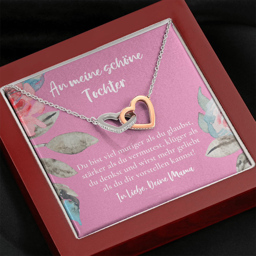 Halskette für Tochter, Geburtstagsgeschenk für Tochter, Goldene Herzen Kette für Tochter, Silberkette, Konfirmation Geschenk, für Tochter