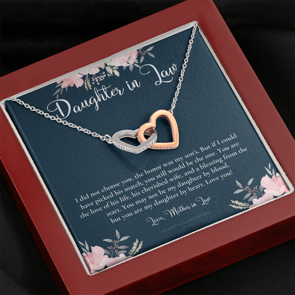 Daughter-In-Law Gift Necklace, Wedding Gift, Jewelry From Mother-In Law, Gift for Bride, Daughter-In-Heart