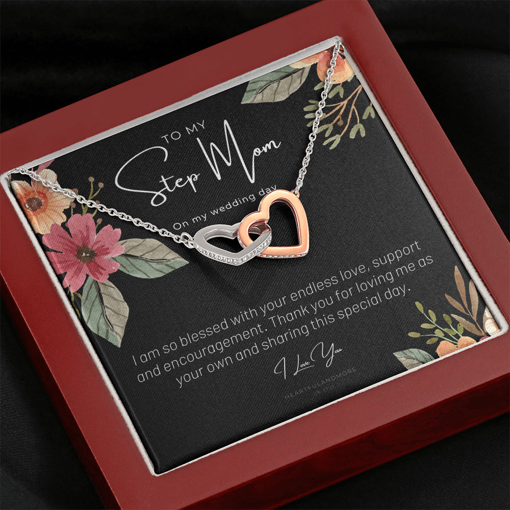 Stepmom Wedding Gift, Bride to Stepmom Necklace, To My Stepmom on My Wedding Day, Wedding Day Gift to Stepmom From Stepdaughter