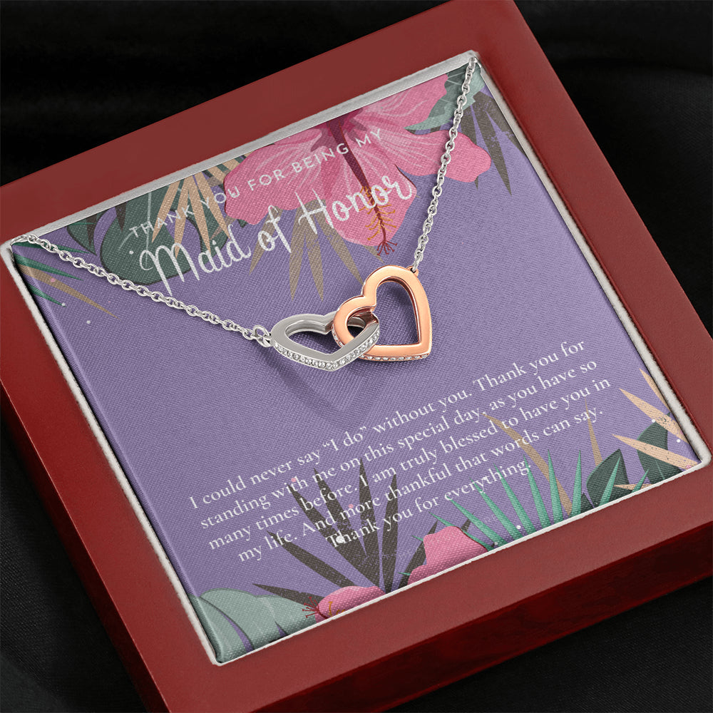 Maid of Honor Thank You Gift From Bride, Bridesmaid Gift, Maid of Honor Gift Necklace, Matron of Honor Gift, Thank You Gift From Bride