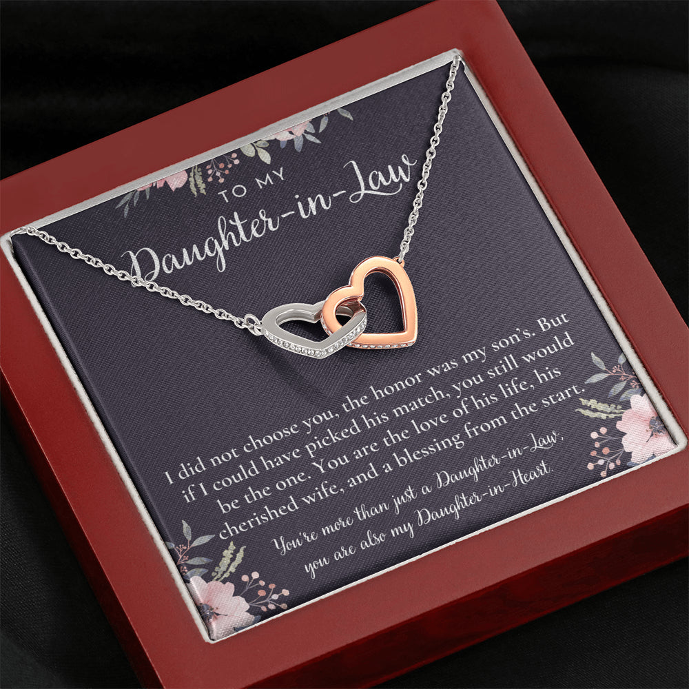 Daughter-In-Law Gift Necklace, Wedding Gift, Jewelry From Mother-In Law, Gift for Bride, Daughter-In-Heart