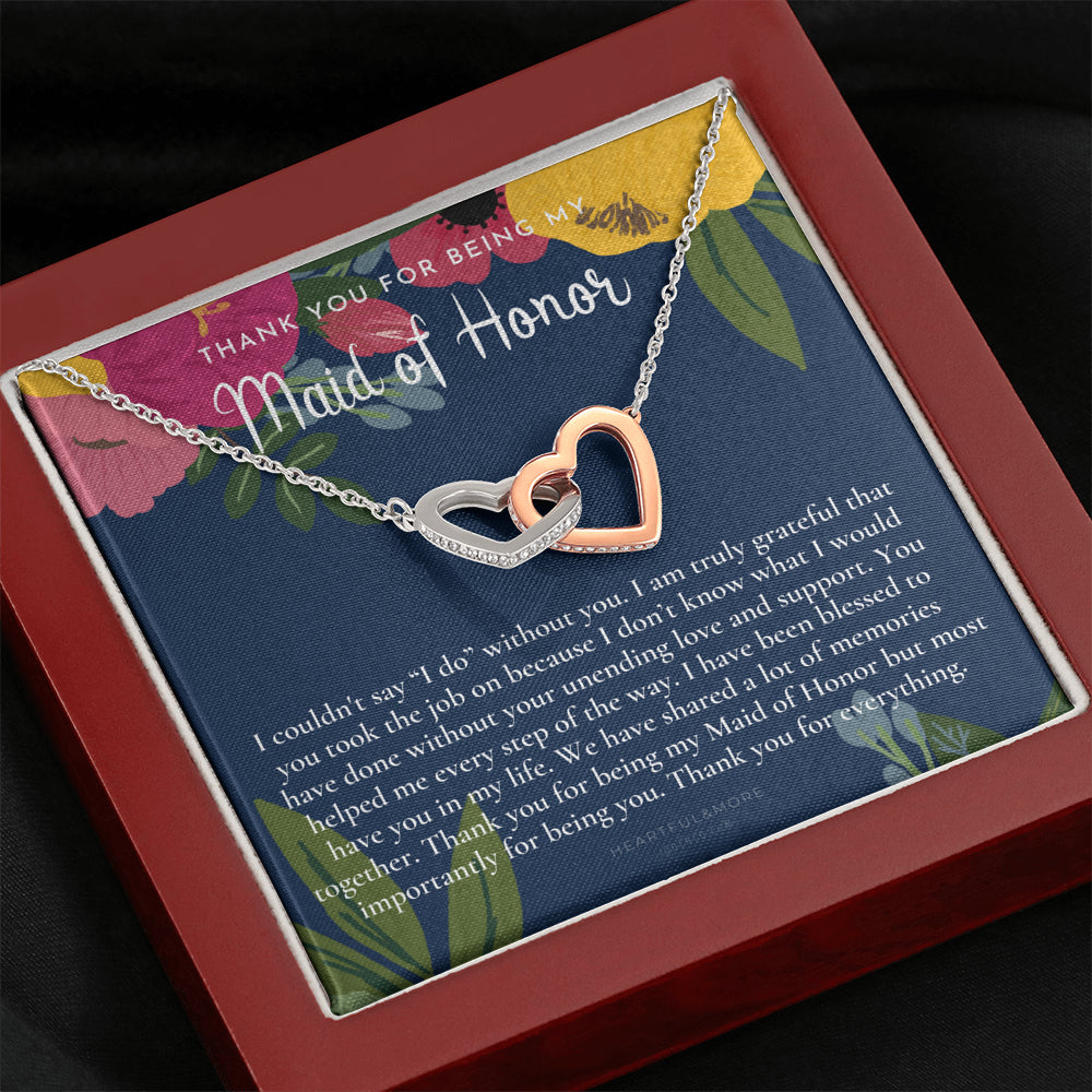 Maid of Honor Thank You Gift From Bride, Bridesmaid Gift, Maid of Honor Gift Necklace, Matron of Honor Gift, Thank You Gift From Bride