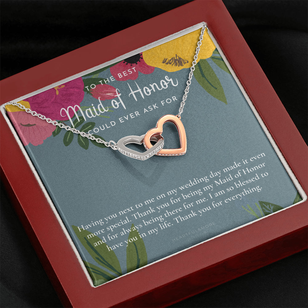 Maid of Honor Thank You Gift From Bride, Bridesmaid Gift, Maid of Honor Gift Necklace, Matron of Honor Gift, Thank You Gift From Bride