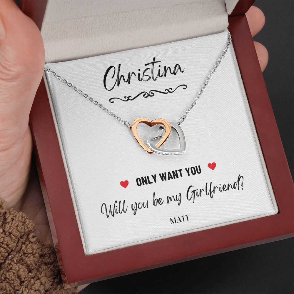 Girlfriend Proposal Ideas, Will You Be My Girlfriend Gift, Asking Out Girlfriend, Will You Be My Girlfriend Proposal Necklace