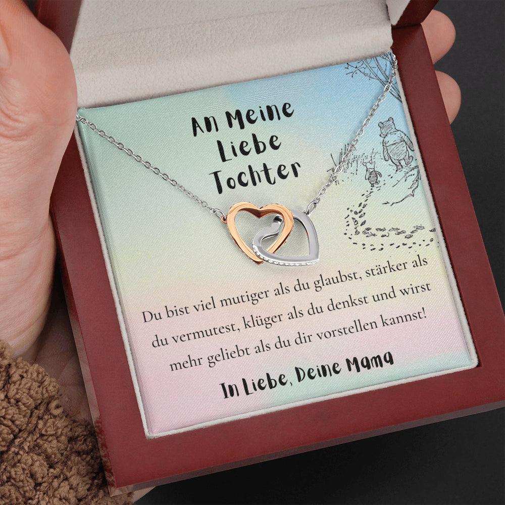 Halskette für Tochter, Geburtstagsgeschenk für Tochter, Goldene Herzen Kette für Tochter, Silberkette, Konfirmation Geschenk, für Tochter